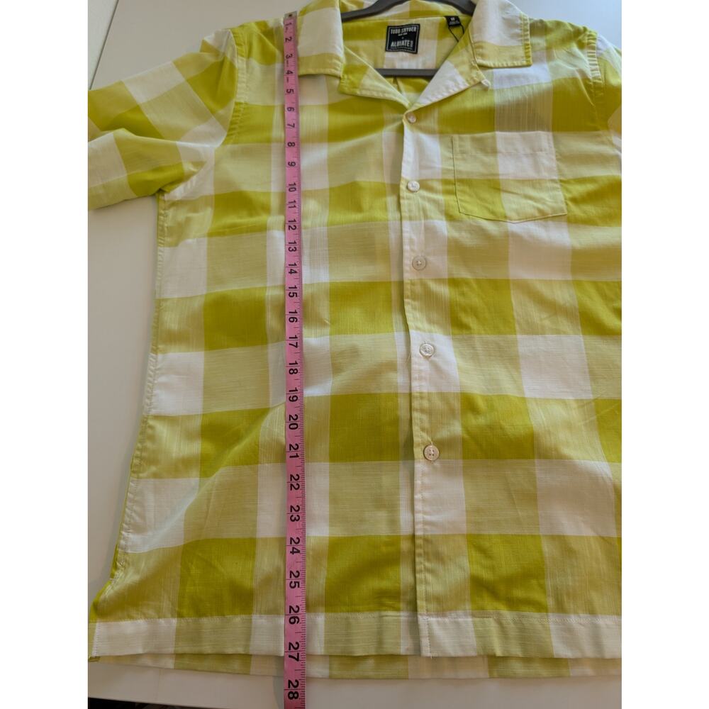 Todd Snyder Albiate Camp Shirt Vintage Plaid Short Sleeves Yellow NWT Size M - Picture 13 of 13